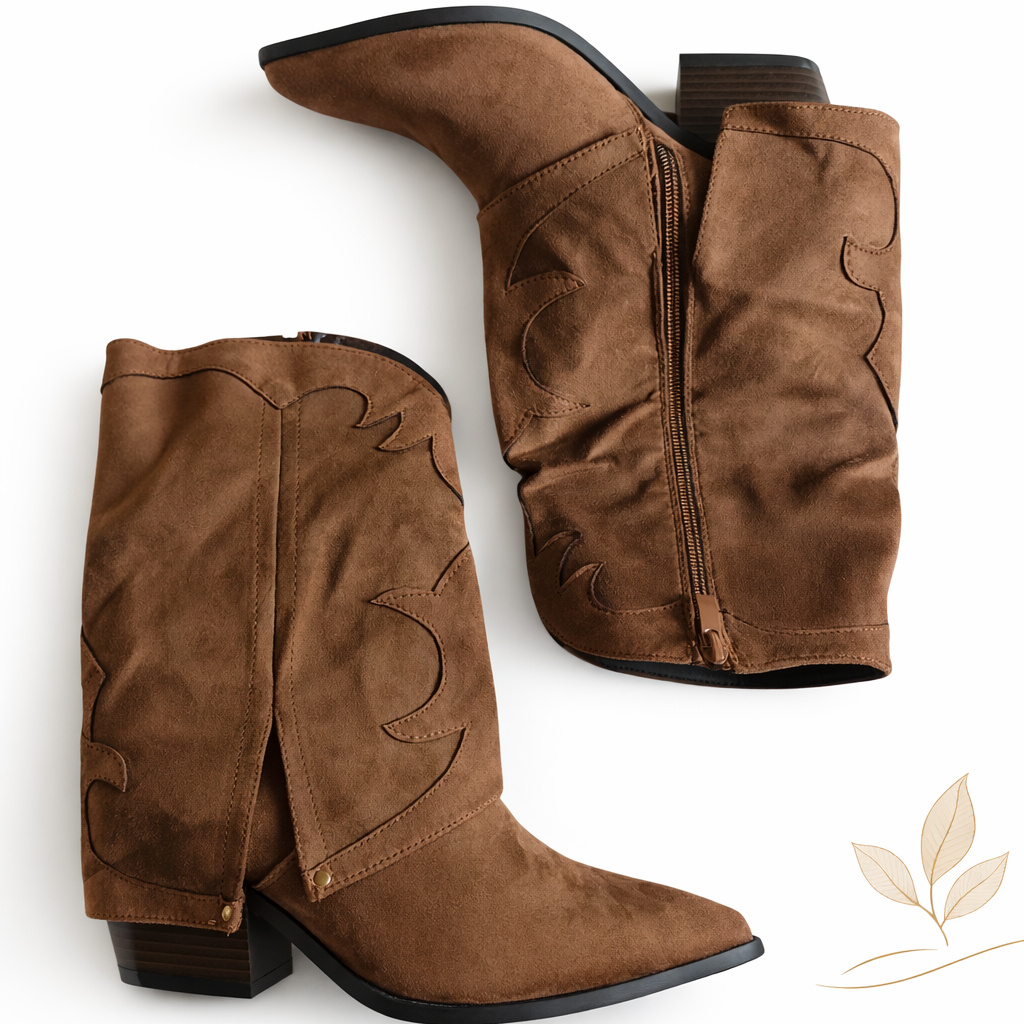 Stivali Texani Donna Marroni | Camperos Eleganti con Tacco