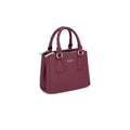 Borsa a Mano Bordeaux-Nera  con Tracolla Rimovibile | Borsa Elegante Donna