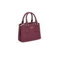 Borsa a Mano Bordeaux-Nera  con Tracolla Rimovibile | Borsa Elegante Donna