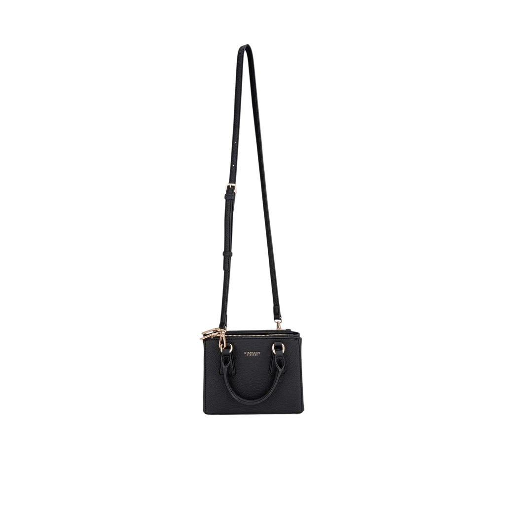 Borsa a Mano Bordeaux-Nera  con Tracolla Rimovibile | Borsa Elegante Donna
