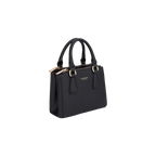 Borsa a Mano Bordeaux-Nera  con Tracolla Rimovibile | Borsa Elegante Donna
