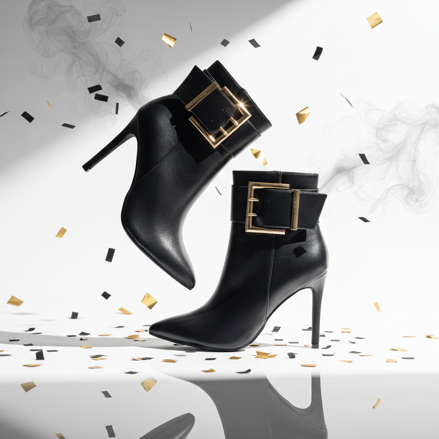 Stivaletto Nero Donna Elegante | Tronchetto con Tacco Moderno